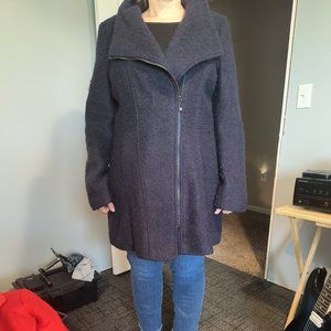Guess Navy Blue Wool Pea Coat